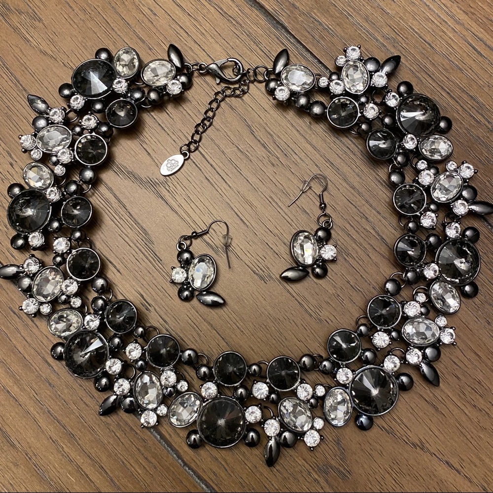Statement necklace and earrings